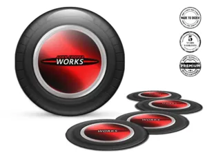 Mini Cooper Domed Sticker Design High-Quality Wheel Emblems
